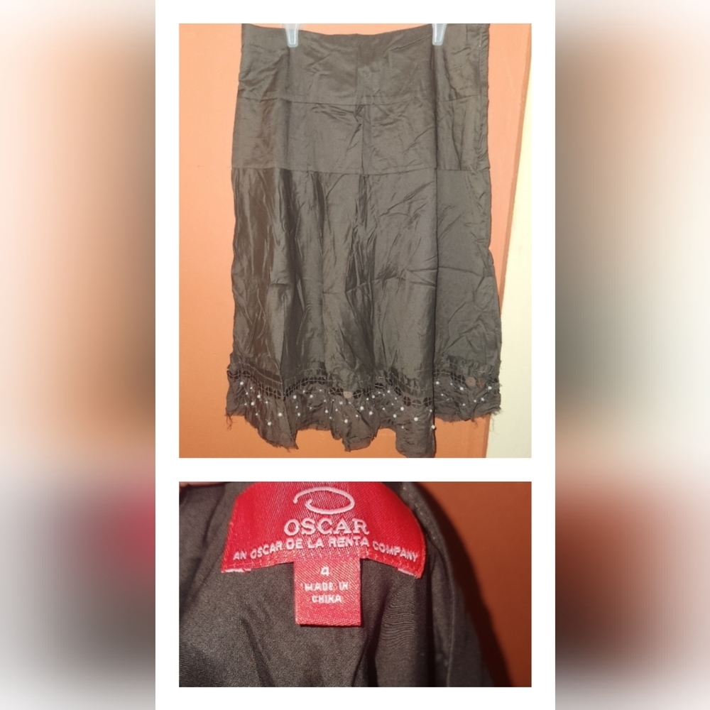 OSCAR DE LA RENTA Brown skirt size 4